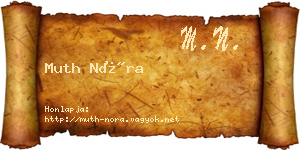 Muth Nóra névjegykártya
