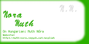 nora muth business card